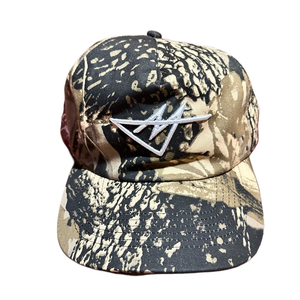 Camo hat MJA quote inside customer embroidered
